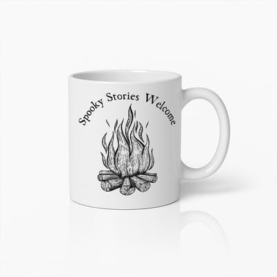Spookverhalen Kampvuur Mok – Halloween Koffiebeker – Perfect Cadeau voor Horror- en Verhalenliefhebbers