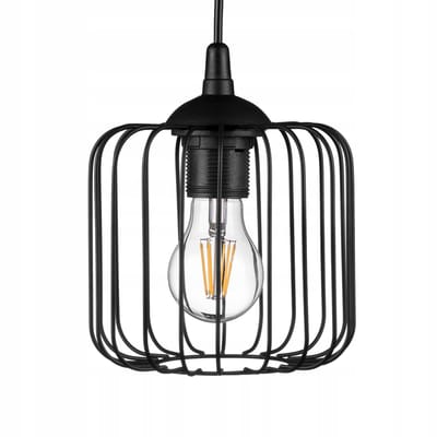Loft Draadkooi Hanglamp Zwart - Stijlvolle Industriële Verlichting
