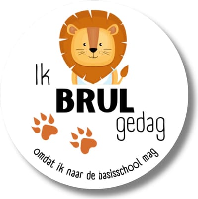 Basisschool Stickers - Ik Brul Gedag Omdat Ik Naar De Basisschool Mag - 20 Stuks - Afscheid Traktatie - Memories Are Timeless