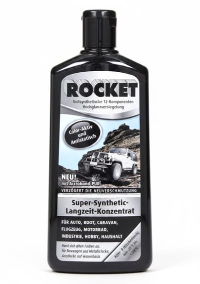 Rocket Super - Syntetisch Consentraat op Lange Termijn - Lakverzorging Autolak Polijstmiddel - Hoogglans - Voor Auto-Boot-Motorfiets-Fiets-Hobby-Huishouden