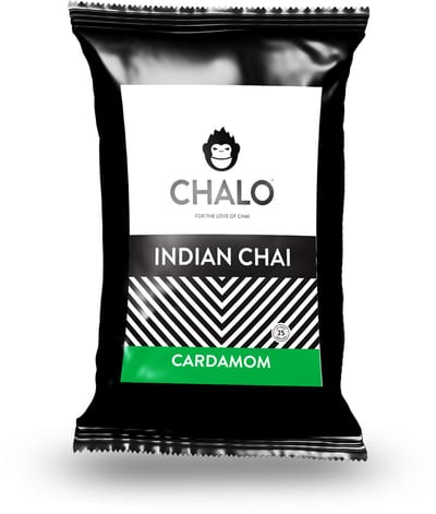 CHALO Cardamom Chai Latte - Indische Vegan Chai - Zwarte Assam thee - Navulzak met maatschepje