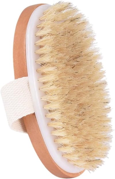 Natuurlijke Massageborstel voor Lichaam, Droge Lymfedrainage, Exfoliërende Borstel voor Verbetering van Bloedcirculatie en Huidverzorging