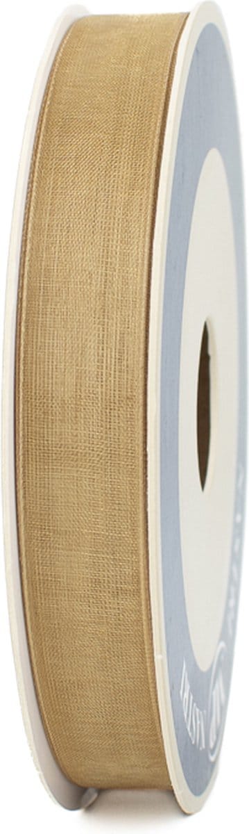 Organza Lint - 15 mm - Goud - Transparant decoratielint - 50 meter
