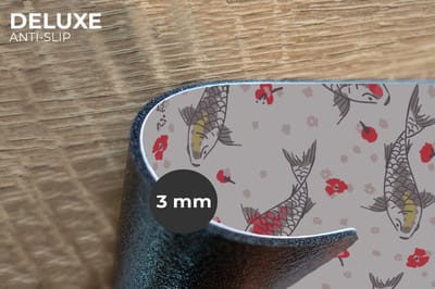 Placemats - 6 stuks - 45x30 cm - Placemat kunststof - Vis - Koi - Bloemen - Patronen - Borden onderleggers - Decoratie voor op tafel - Keuken tafeldecoratie accessoires - Vinyl onderlegger - Tafelversiering