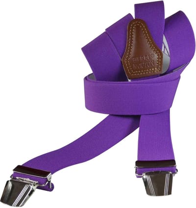 Pierre Mouton Sterke Bretel - Bretels - Volwassenen - Heren - Paars - 120cm - 3 brede clips - M - L