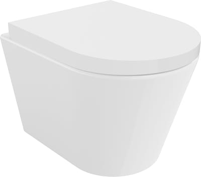 Mexen Rico WC-pot Rimless Tornado met langzaam sluitende harde zitting, duroplast, glanzend wit - 30720200T