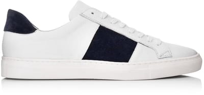 Omnio velo val sneakers heren wit leer / navy suède