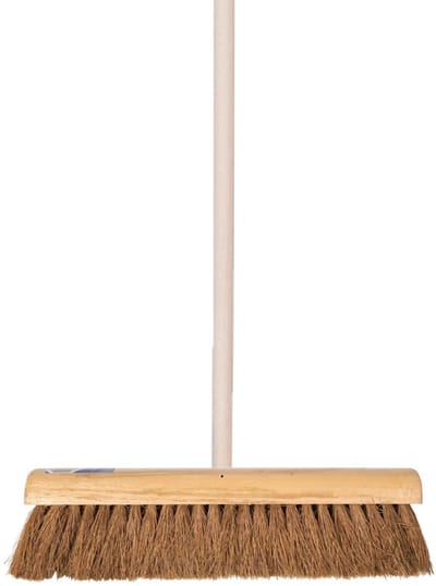 Talen Tools Bezem met zachte vezels - FSC hout - kokos haren - B40 cm - Steel hout 140 cm - binnen