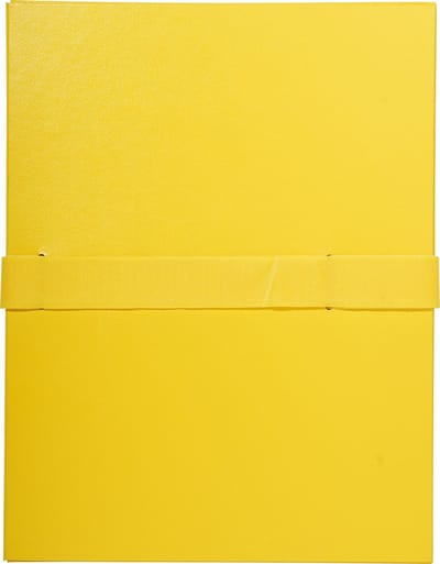 Exacompta 10x Map met uitrekbare rug in balacron met klittenbandskuiting - 24x32 cm - Geel - 2649E