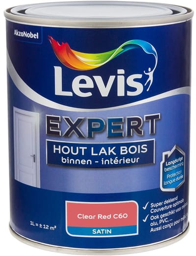 Levis - Expert Hout Lak Binnen Satin Mix - Clear Red C60 - Mengverf - 1 L