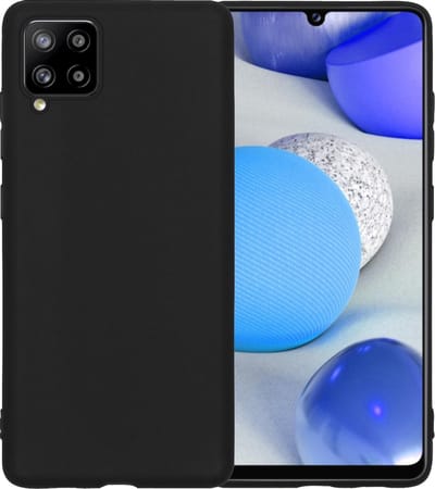 Hoesje - Geschikt voor Samsung Galaxy A42 - Sterk & Shockproof - Siliconen Case - Hoes Cover - Telefoonhoes - Zwart