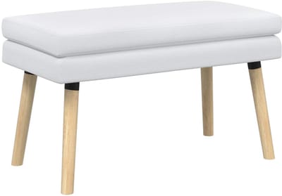 vidaXL - Dubbel-laags - bank - Wit - 80 - x - 40 - x - 47 - cm - Stof