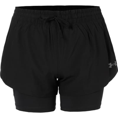 Under Armour Velociti Pro 4in 2n1  Hardloopshorts Dames-zwart, zilver