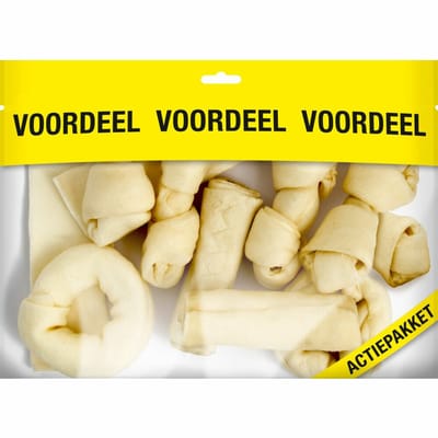 Voskes Hondensnacks Blanke Kauwkluiven Mix - 8 x 420 gr - Voordeelverpakking