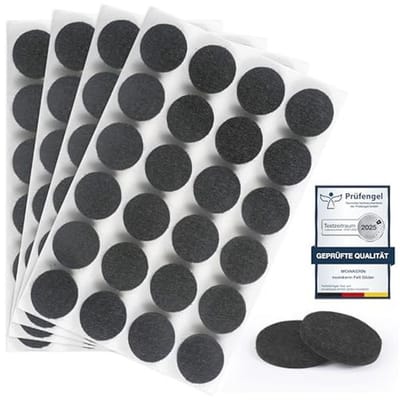 96 Stuks Viltglijders Zelfklevend 20mm voor Meubilair, Vloerbeschermers voor Houten Vloeren - Dikte 5mm