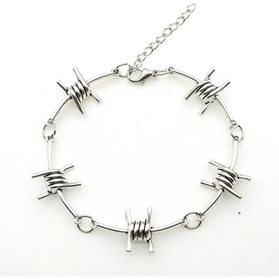 Nouvelles dames Hip Hop gothique Style Punk fil de fer barbelé Dajing chaîne délicate haute qualité personnalité mode tempérament Bracelet cadeau white