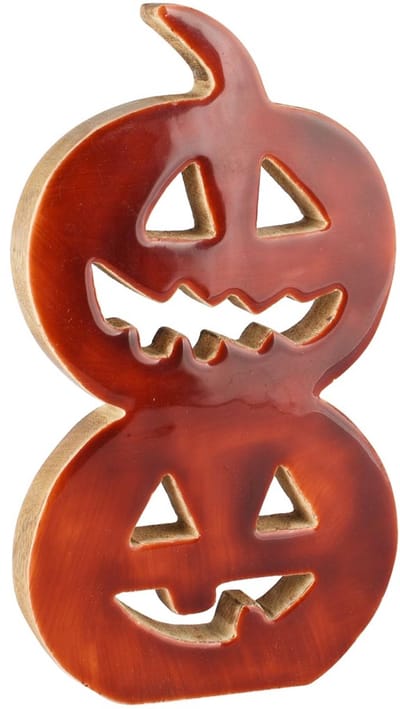 Dekoratief | Deco stapel pompoenen, oranje, hout, 14x3x27cm | A258001