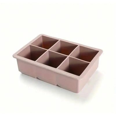 Grand Bac en Silicone, Moule à Glaçons Carré Flexible, Design Empilable Pink - 1 Piece multicolore