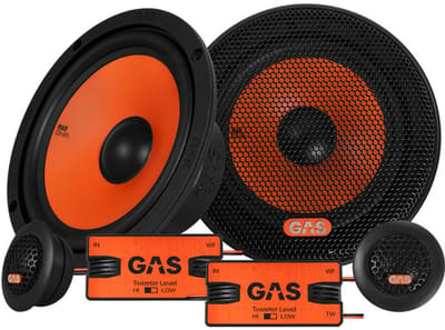 Gas Audio Power Gas Mad Level 2 Component Kit 6.5 voor Auto Geluidssystemen en Hoogwaardige Geluidskwaliteit