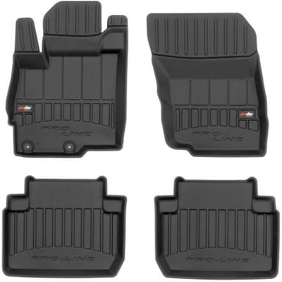 Frogum No.77 - Automatten set - Geschikt voor Mitsubishi Eclipse Cross vanaf 2018 - (Niet voor Hybrid) - 3D TPE Rubber - 4-delig - Zwart