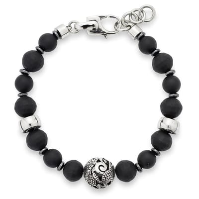 Jewels by Leonardo  - Armband Heren Figo - RVS - Glas
