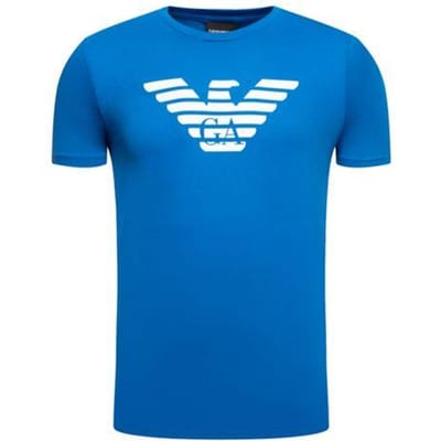 Emporio Armani Adelaarslogo Korte Mouw T-shirt Heren tops Blauw 8N1T99-1JNQZ-0944 L blue