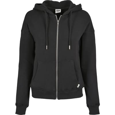 Dames sweatshirt met capuchon Urban Classics organic terry zip