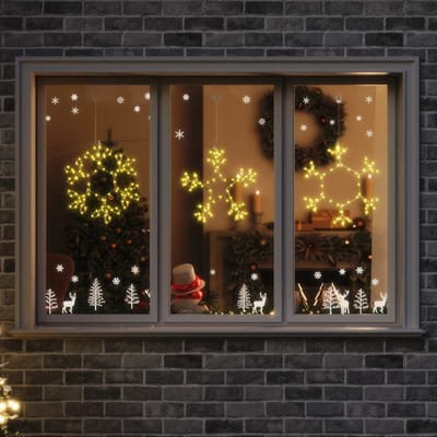 vidaXL - Kerst - Sneeuwvlok - 252 - LED's - Warmwit - 44,5 - x - 38 - cm - PVC