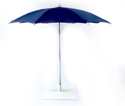 WDMT Compacte Tafelparasol - ø 60 x 56 cm - Mini Parasol - Tafelparasol voor Buiten - Moderne Tafel Parasol - Schaduwdoek - Parasols - Cadeau Geschenk - Cadeaupakket - Donker Blauw