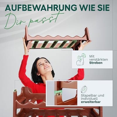Modulair Flessenrek voor 72 Wijnflessen – Stapelbaar en Robuust