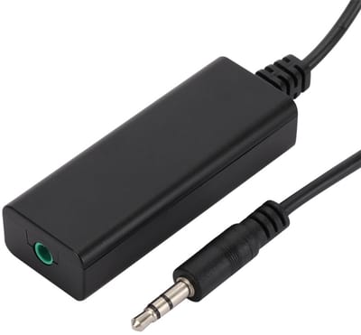 3.5mm Audio Ground Loop Isolator - Ruisonderdrukker - adapter - voor Auto, Smartphone en Computer - zwart