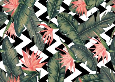 Placemat vinyl | Palm leaves | 4 stuks