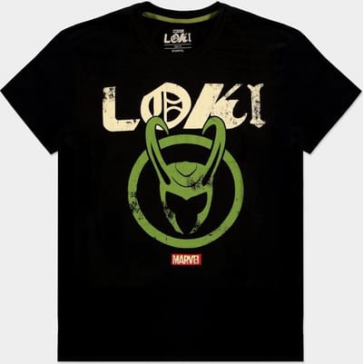 Marvel Loki - Logo Badge Heren Tshirt - XL - Zwart