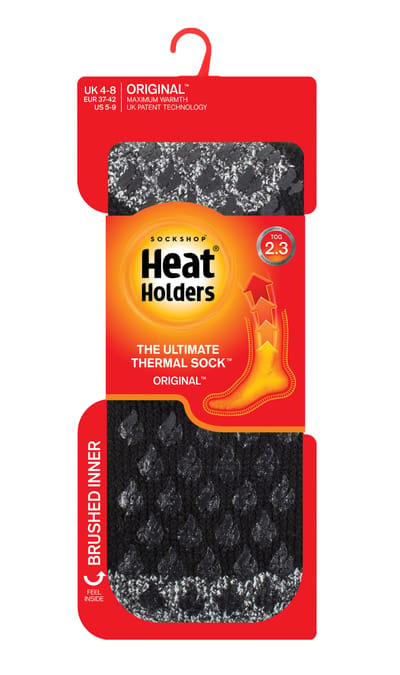 Heat Holders Dames Winter Thermische Slipper Sokken - Zwart (Florence)