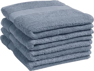 Yumeko handdoeken terry faded blauw 50x100 - 4 st - Hotelkwaliteit - Bio, eco & fairtrade