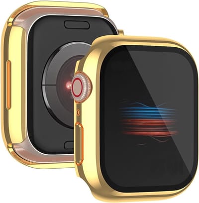 2 Pack Beschermhoes voor Apple Watch 45mm - Hard PC Bumper Case met HD Helder Tempered Glass, Anti-Kras Bescherming voor iWatch Series 7