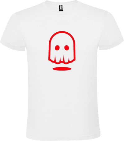 Wit T-shirt ‘Spookje’ Rood maat XS
