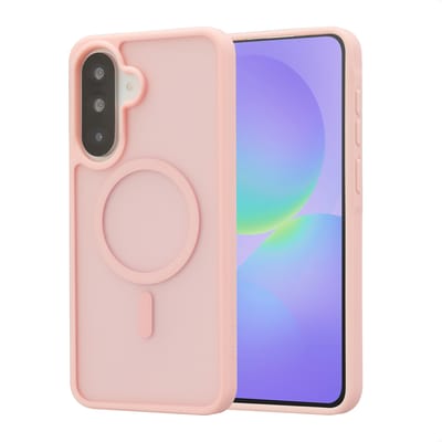 imoshion Hoesje - Geschikt voor Samsung Galaxy A37 (5G) - Color Guard Backcover met Magnetische Ring - Lichtroze