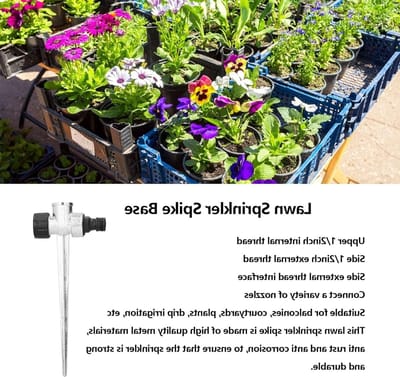Vijf metalen sproeiers met interne draad voor efficiënte gazonbewatering en irrigatie van gras en planten