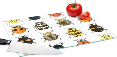 Glazen Snijplank - 39x28 - Kever - Insecten - Design - Snijplanken Glas