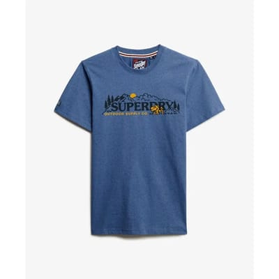 Superdry - Outdoor Scene T-shirt met relaxte pasvorm - Heren - T-shirts