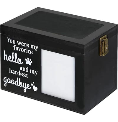 Unieke Huisdier Urn XXL - 2.8 Liter - Met fotolijstje - Urn voor huisdier - Voor As van honden - Crematie - Kat / hond / Konijn urn - Koester Liefdevolle Momenten