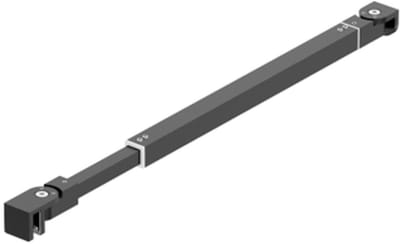 FugaFlow Eccelente Vetro Verstelbare stabilisatiestang - 73-120cm - Geborsteld Gunmetal PVD