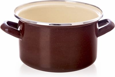 Kookpan Geëmailleerde BROWN 18 cm, 2 l - Kookpot - Soeppan