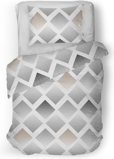 Snoozing Fieke Dekbedovertrek - Eenpersoons - 140x200/220 cm - Grijs