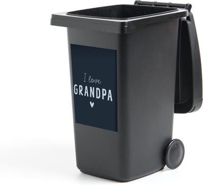 Container sticker Quotes - Spreuken - I love grandpa - Vaderdag - 40x60 cm - Kliko sticker