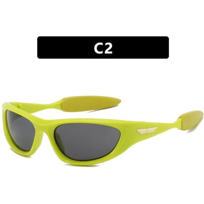 Nieuwste Stijlvolle Millennium Stijl Zonnebril voor Dames Retro Dames Buiten Fietsen Zon Beschermende Bril Heren UV Bescherming Bril UV Bescherming 400 Oculos De As shown in the figu