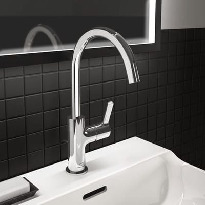 Ideal Standard washbasin faucet with high spout and drain BC777AA
