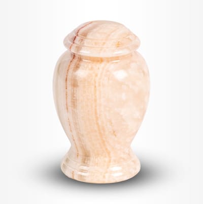 Natuursteen Urn Mini 80 ml Beige Creme - Urn voor Menselijke As - Crematie Urn voor As Volwassenen