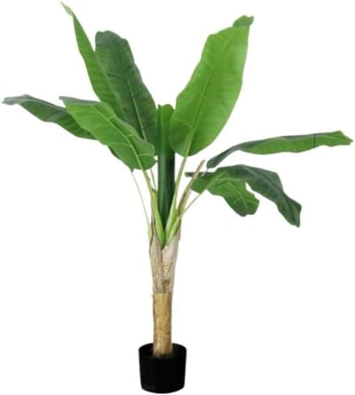 Kunstplant Bananenboom - Nep Plant Tropisch - Woonkamer Decoratie - Levendige Bladeren - 120cm - Groen
